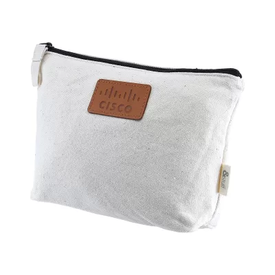 branded Calico Toiletry/Makeup Bag 14.5cmx22.5cm, from our range of promotional Toiletry Bags