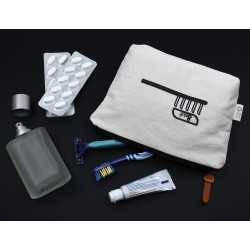 branded Calico Toiletry/Makeup Bag 14.5cmx22.5cm, from our range of promotional Toiletry Bags
