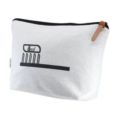 branded Calico Toiletry/Makeup Bag 17x27x8.5cm, from our range of promotional Toiletry Bags