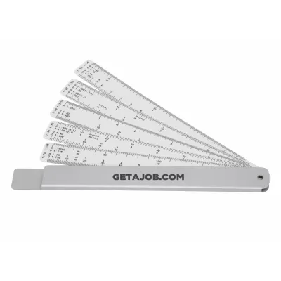 branded Measure-Mate Scale Rule, Silver, from our range of promotional Rulers