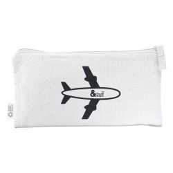 Travel & Trolley Bags - Calico Travel Pouch 12.5cm x 24.5cm