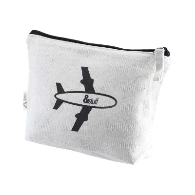 branded Calico Travel Pouch 14.5cm x22.5cm x5cm, from our range of promotional Travel & Trolley Bags