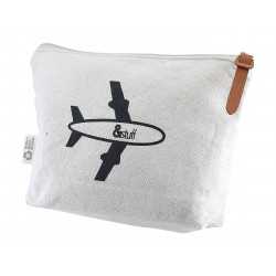 Travel & Trolley Bags - Calico Travel Pouch 14.5cm x22.5cm x5cm