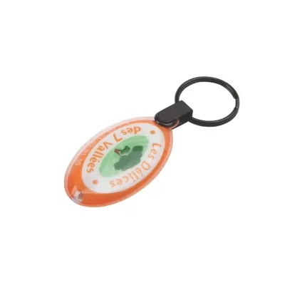 branded Press-Light Keyring - Indent, from our range of promotional Metal Keyrings