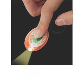 branded Press-Light Keyring - Indent, from our range of promotional Metal Keyrings