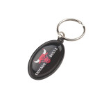 branded Rainbow Keyring (25x45mm oval) - Indent, from our range of promotional Metal Keyrings
