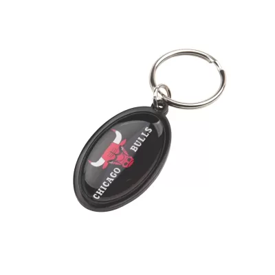 branded Rainbow Keyring (25x45mm oval) - Indent, from our range of promotional Metal Keyrings