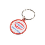 branded Rainbow Keyring (30mm round) - Indent, from our range of promotional Metal Keyrings