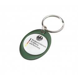 branded Rainbow Keyring (30x40mm oval) - Indent, from our range of promotional Metal Keyrings