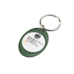 branded Rainbow Keyring (30x40mm oval) - Indent, from our range of promotional Metal Keyrings
