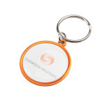 branded Rainbow Keyring (35mm round) - Indent, from our range of promotional Metal Keyrings