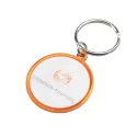 branded Rainbow Keyring (35mm round) - Indent, from our range of promotional Metal Keyrings
