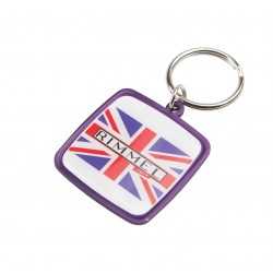 branded Rainbow Keyring (38x43mm square)-Indent, from our range of promotional Metal Keyrings