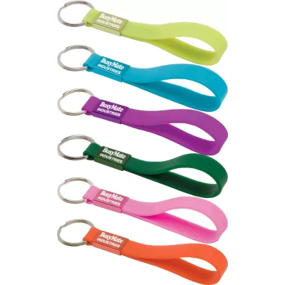 branded Silicone Sling Keyring - Indent, from our range of promotional Printed Keyrings