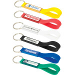 branded Silicone Sling Keyring with Dome-Indent, from our range of promotional Printed Keyrings