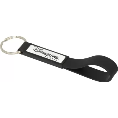branded Silicone Sling Keyring with Dome-Indent, from our range of promotional Printed Keyrings