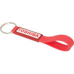 branded Silicone Sling Keyring with Dome-Indent, from our range of promotional Printed Keyrings