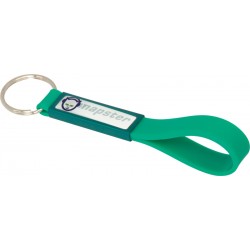 branded Silicone Sling Keyring with Dome-Indent, from our range of promotional Printed Keyrings
