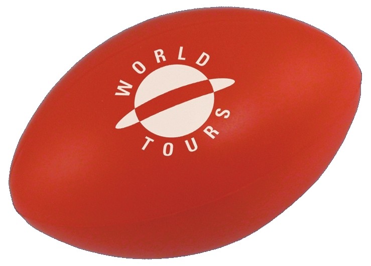branded Stress Rugby Ball, Solid Colour, from our range of promotional Stress Balls