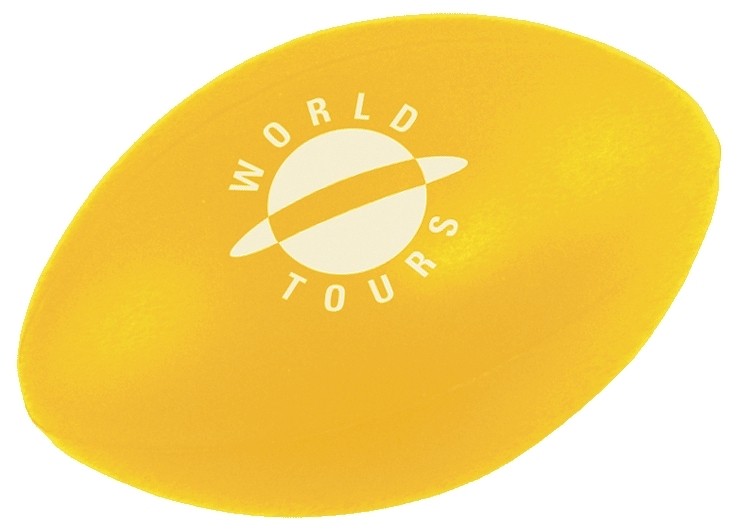 branded Stress Rugby Ball, Solid Colour, from our range of promotional Stress Balls