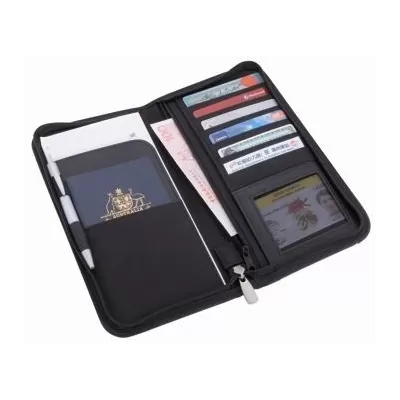 branded San Remo Leather Travel Wallet, from our range of promotional Corporate Travel Wallets