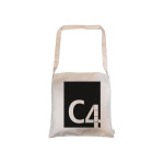 Shopping Tote Bags  - Calico Long Handle Shoulder Bag 38x38cm