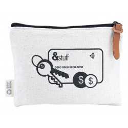 Shopping Tote Bags  - Calico Card & Key Pouch 12.5cm x 17cm