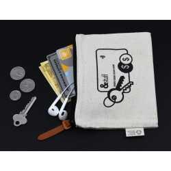 Shopping Tote Bags - Calico Card & Key Pouch 12.5cm x 17cm