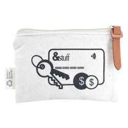 Shopping Tote Bags  - Calico Card & Key Pouch 8.5cm x 13cm