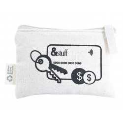 Shopping Tote Bags - Calico Card & Key Pouch 8.5cm x 13cm