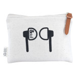 Shopping Tote Bags  - Calico Earphone Pouch 12.5cm x 17cm