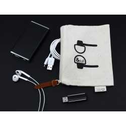 Shopping Tote Bags - Calico Earphone Pouch 12.5cm x 17cm