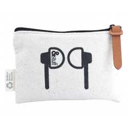 Shopping Tote Bags  - Calico Earphone Pouch 8.5cm x 13cm