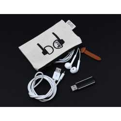Shopping Tote Bags - Calico Earphone Pouch 8.5cm x 13cm