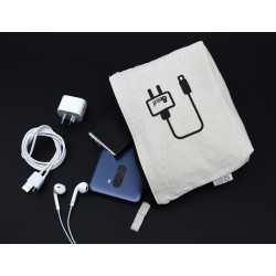 Shopping Tote Bags - Calico Tech Pouch 14.5cm x 22.5cm x 5cm