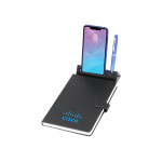 Promotional Journals &amp; Noteboooks - Remote Work Notebook w/Stand, Black