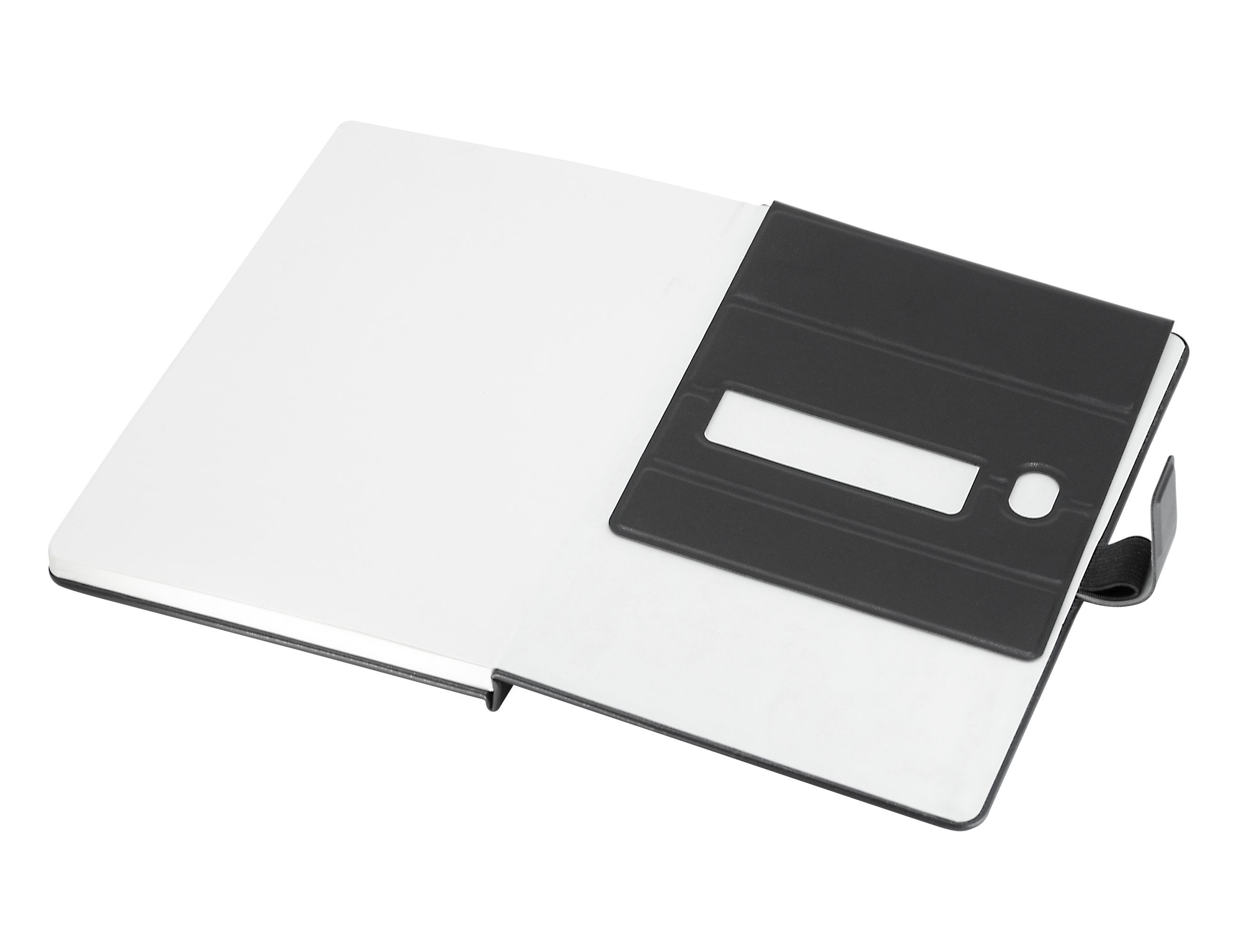 branded Remote Work Notebook w/Stand, Black, from our range of promotional Promotional Journals & Notebooks
