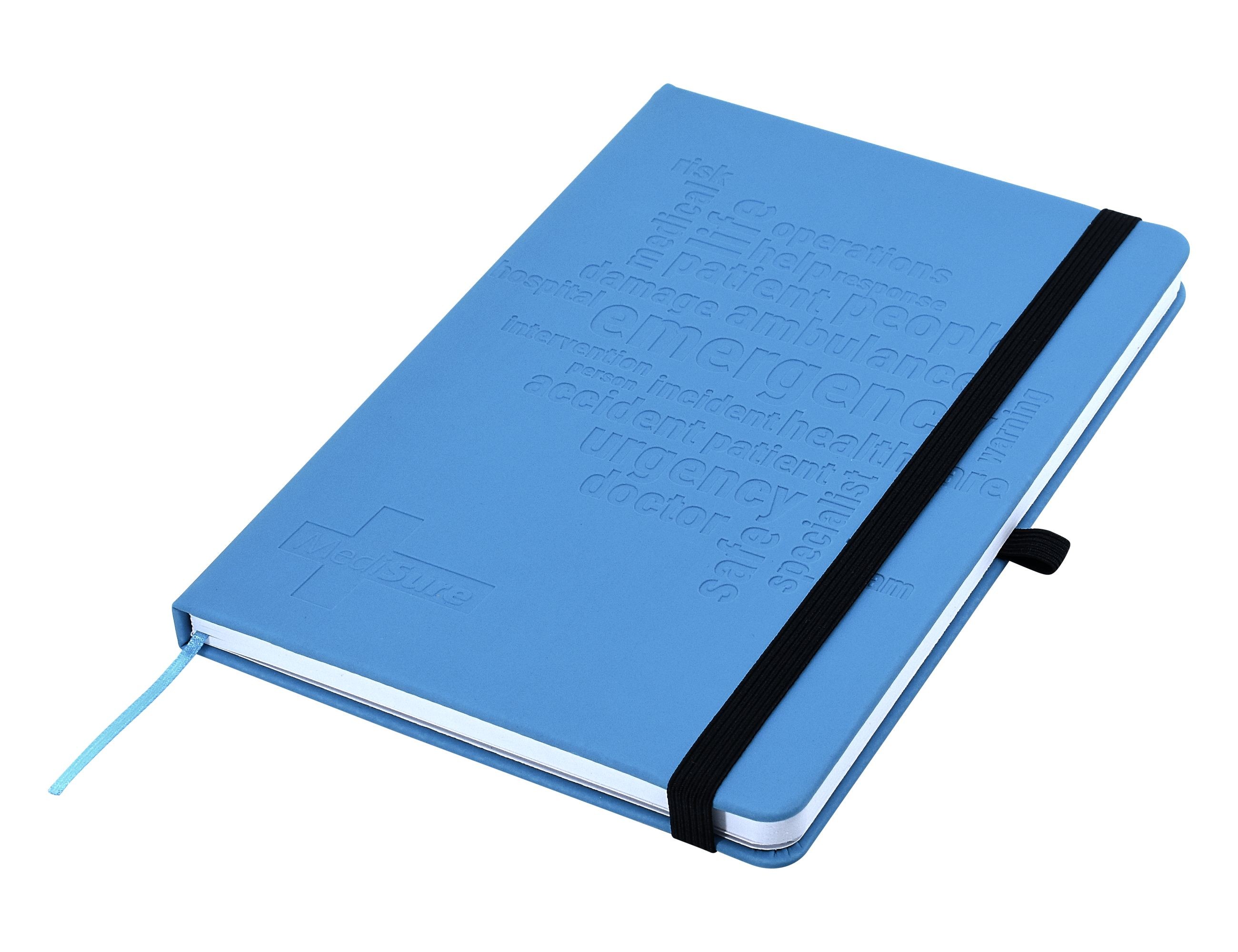 branded Designa Deboss Carnival Notebook A5 Sea, from our range of promotional Promotional Journals & Notebooks