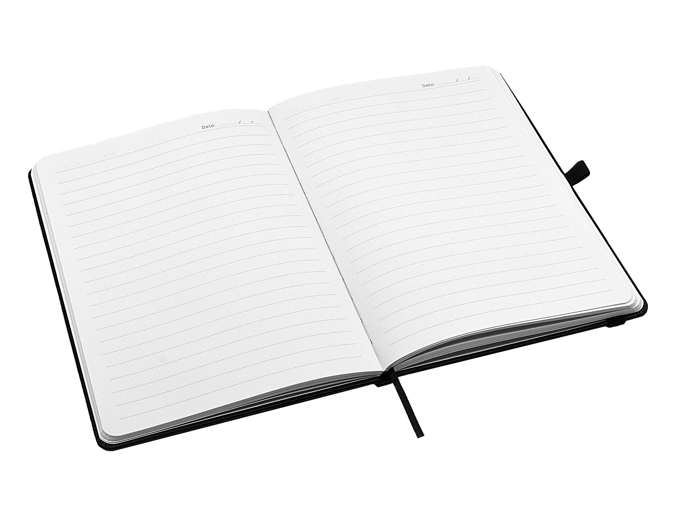 branded Designa Deboss Linen Notebook A5 Air, from our range of promotional Promotional Journals & Notebooks
