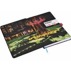 Promotional Journals & Noteboooks - Designa Deboss Linen Notebook A5 Sea