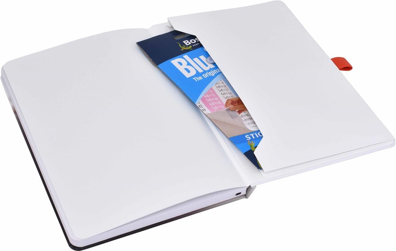 branded Designa Deboss Linen Notebook A5 Sea, from our range of promotional Promotional Journals & Notebooks