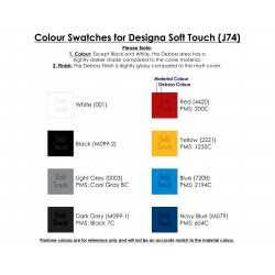 branded Designa Deboss SoftTouch Notebook A5 Sea, from our range of promotional Promotional Journals & Noteboooks