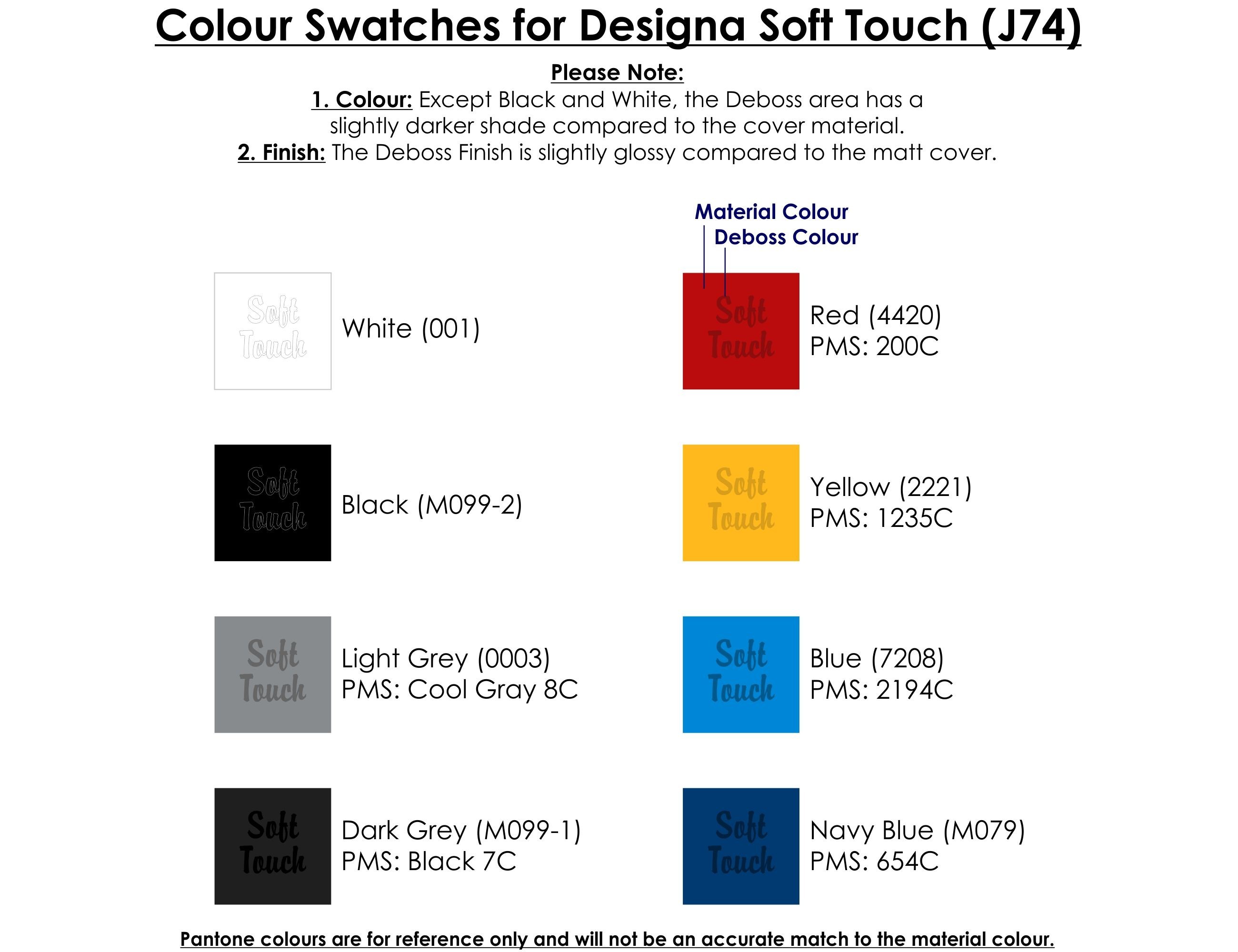 branded Designa Deboss SoftTouch Notebook A5 Sea, from our range of promotional Promotional Journals & Notebooks