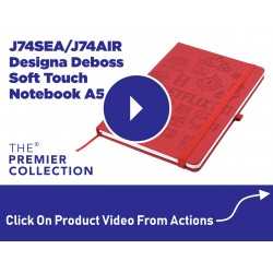 branded Designa Deboss SoftTouch Notebook A5 Sea, from our range of promotional Promotional Journals & Noteboooks