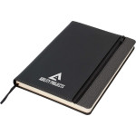 Promotional Journals &amp; Noteboooks - Toronto A5 Notebook,Black/Dark Grey Trim