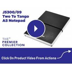 Promotional Journals & Noteboooks - Two to Tango A5 Notebook, Black/White
