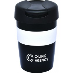 branded Milan Double Wall Mug, from our range of promotional Reusable Coffee Cups - Metal