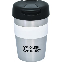 branded Milan Double Wall Mug, from our range of promotional Reusable Coffee Cups - Metal