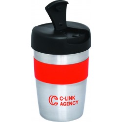 branded Milan Double Wall Mug, from our range of promotional Reusable Coffee Cups - Metal