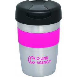 branded Milan Double Wall Mug, from our range of promotional Reusable Coffee Cups - Metal